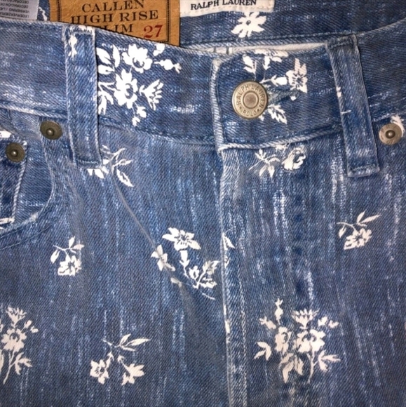 POLO RALPH LAUREN Blue Callen High-Rise Slim Jeans Womens 27 - Picture 3 of 4
